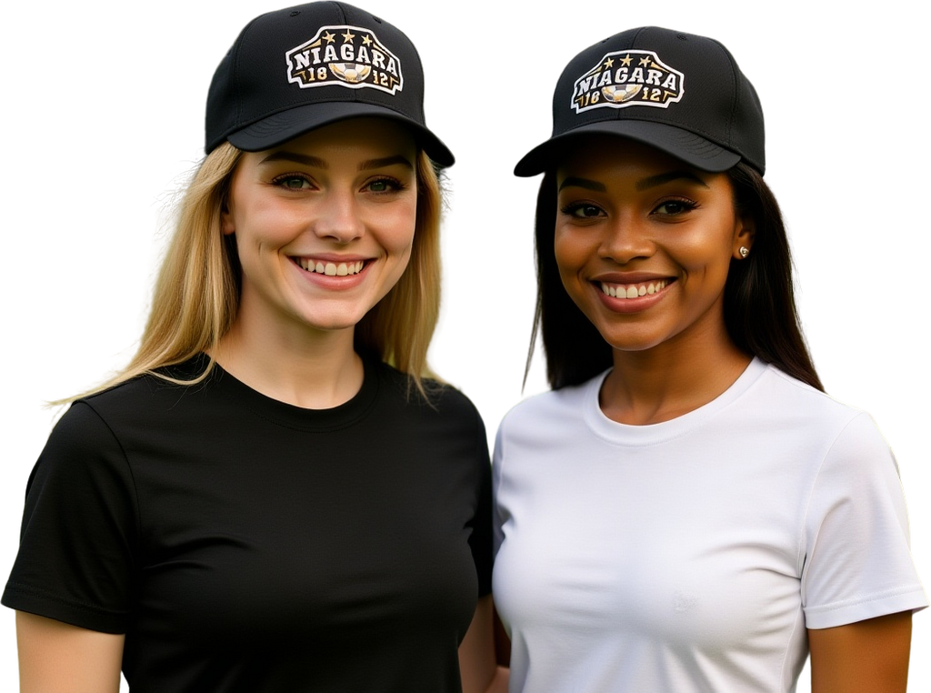Unisex Baseball hat with club logo patch - fitted