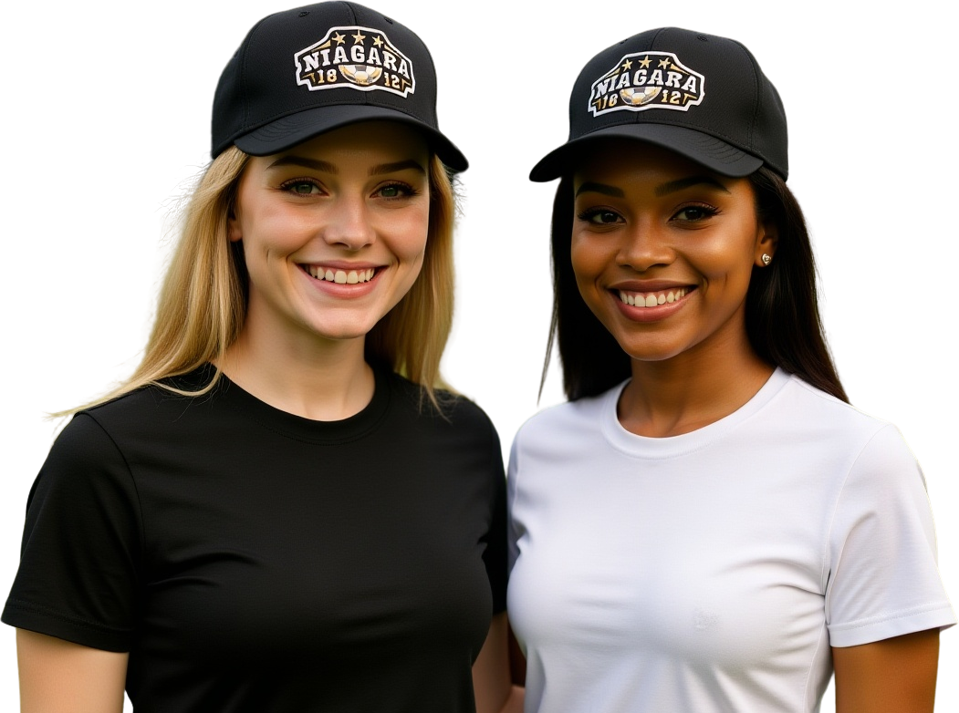 Unisex Baseball hat with club logo patch - fitted
